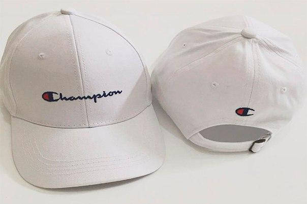 

Белая кепка бейсболка Champion (Чемпион) мужская женская, Белый