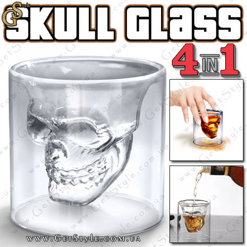 

Стакан-рюмка с черепом - "Skull Glass" - 4 шт