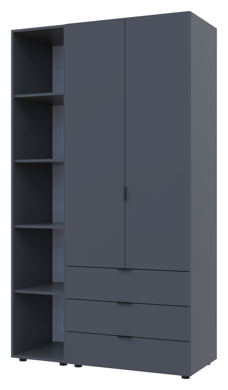 Комплект Doros Гелар з Етажеркою Графіт 2 ДСП 115.7х49.5х203.4 (42005054) 4