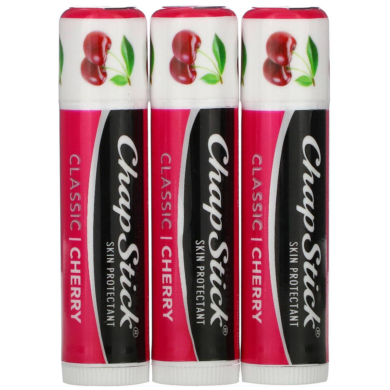 

Chapstick, Защитный бальзам для губ, «Классическая вишня», 4 г каждый