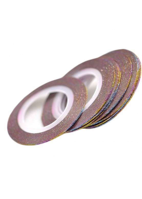 

Сахарная лента для декора ногтей - Радуга 1 мм, Разные цвета