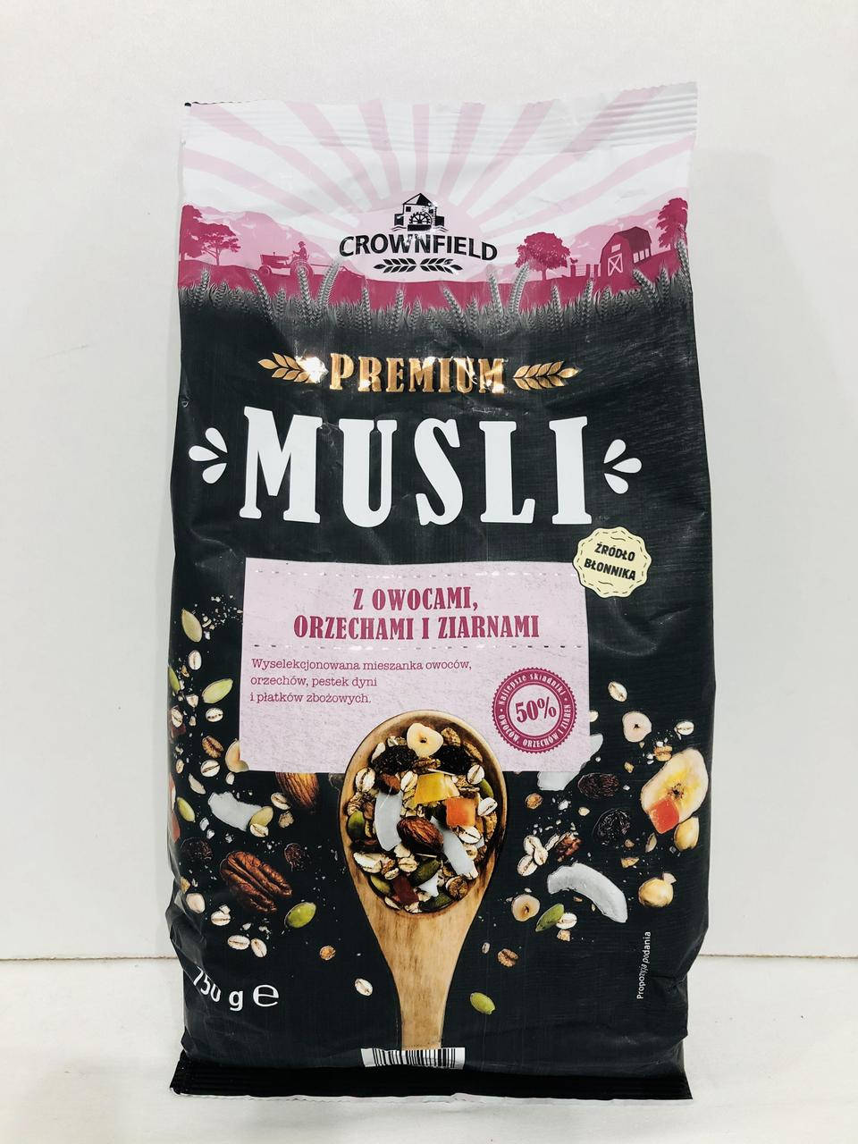 

Мюслі Crownfield Premium з горіхами 750 г