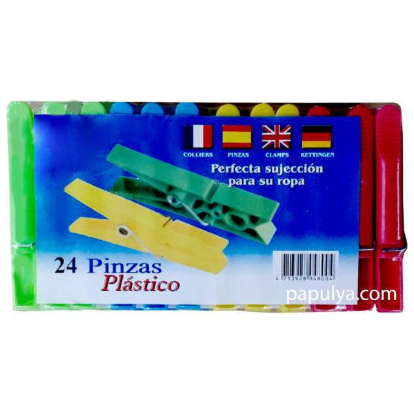 

Прищепки бельевые цветные универсальные Pinzas Plastico 24 шт