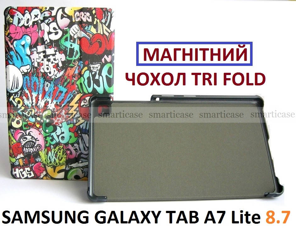 

Разноцветный молодежный чехол на Samsung Galaxy tab A7 lite (SM-T220 SM T225) ivanaks tri fold grafity, Разные цвета
