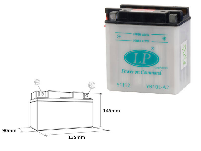 

LANDPORT АККУМУЛЯТОР YB10L-A2 12V 11AH 136X91X146 (GB10LA2)/YB10LA2 L