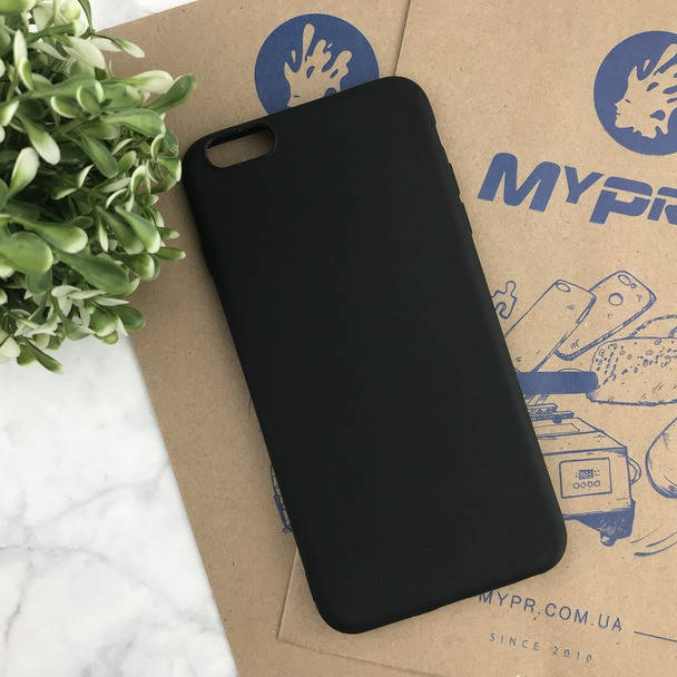 

Чехол силиконовый для iPhone 6 PLUS/6S PLUS черный (4472)