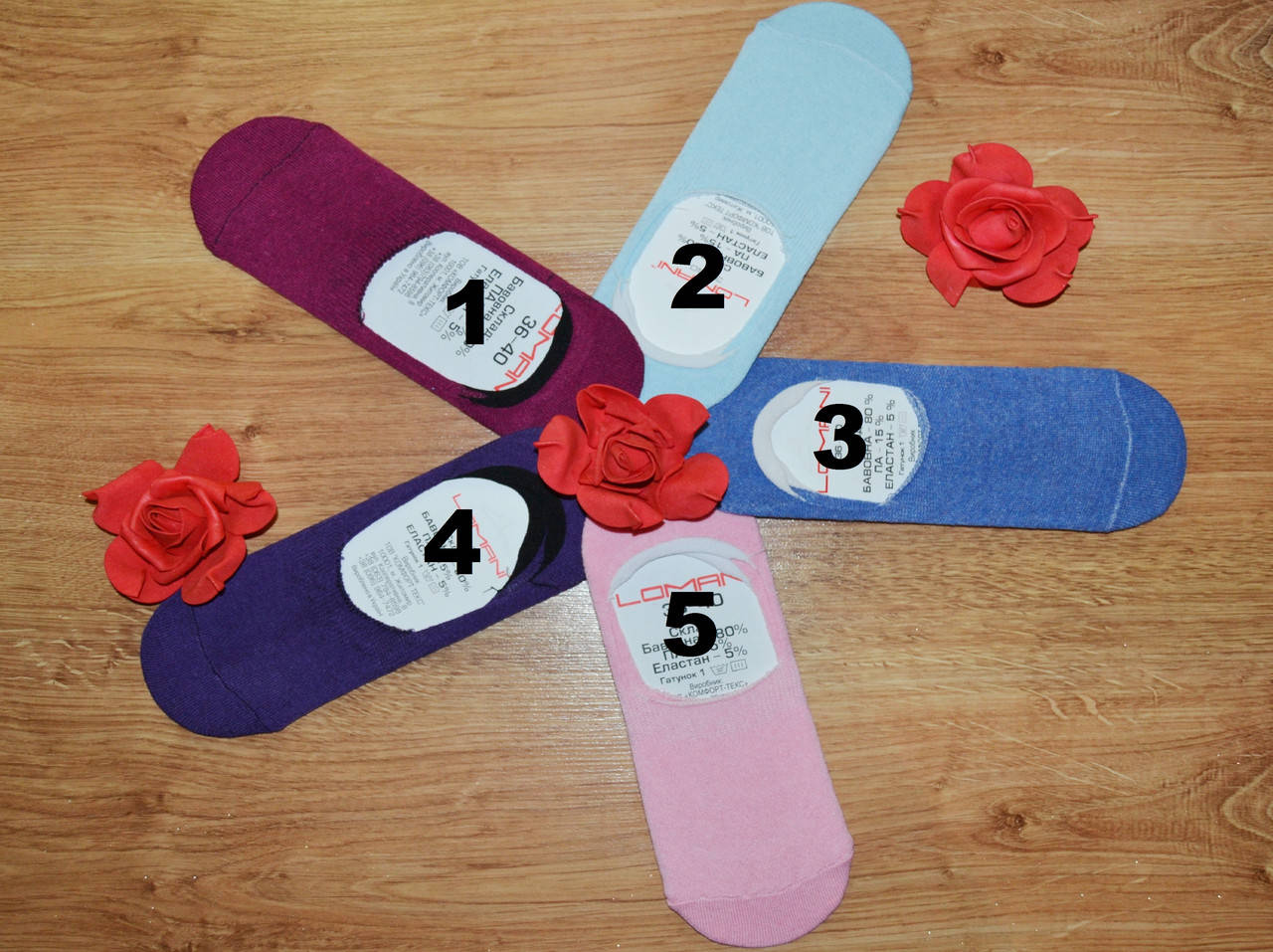 

Следы женские однотонные р.36-40