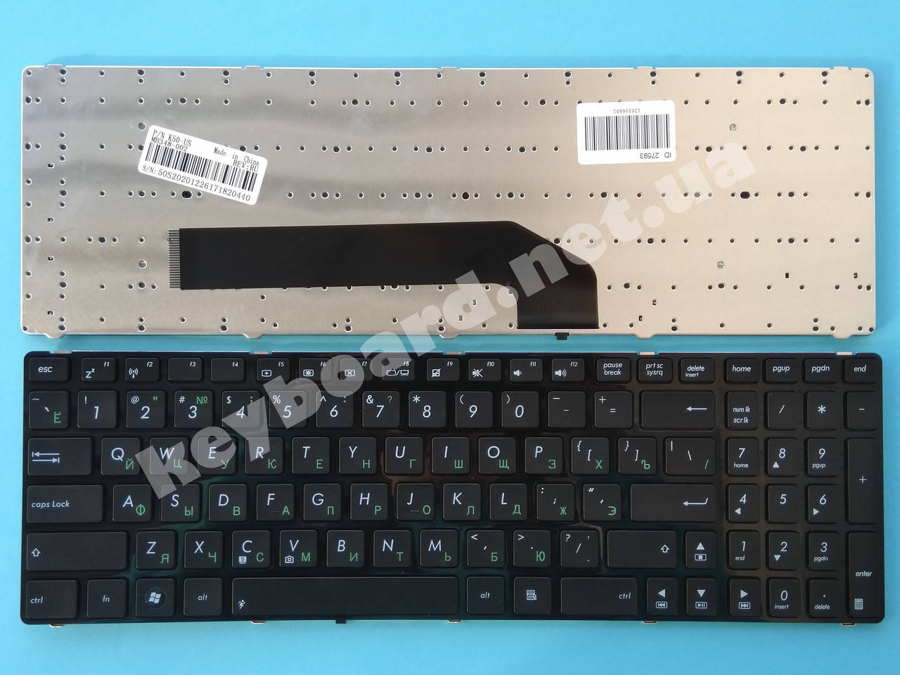 

Клавиатура для ноутбука Asus K50IP, K50, Черный