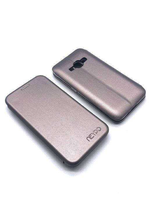 

Чехол книжка Samsung J120 серый \ Чехол книжка Самсунг J120 магнитная есть отдел для карты