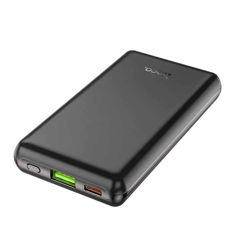 

Повербанк с быстрой зарядкой PD/QC3.0 HOCO Exquisite power bank Q7 10000mAh |1USB/1Type-C, 3A/20W| Черный