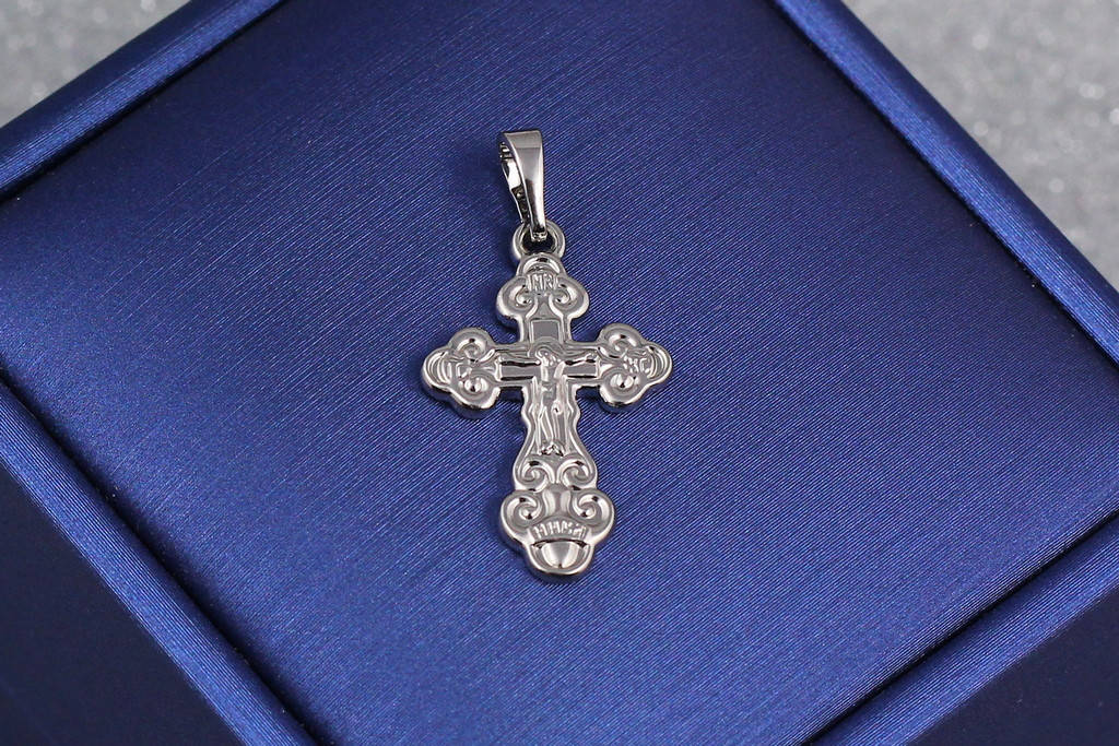 

Крестик Xuping Jewelry на концах по три завитка 2.5 см серебристый, Серебристий