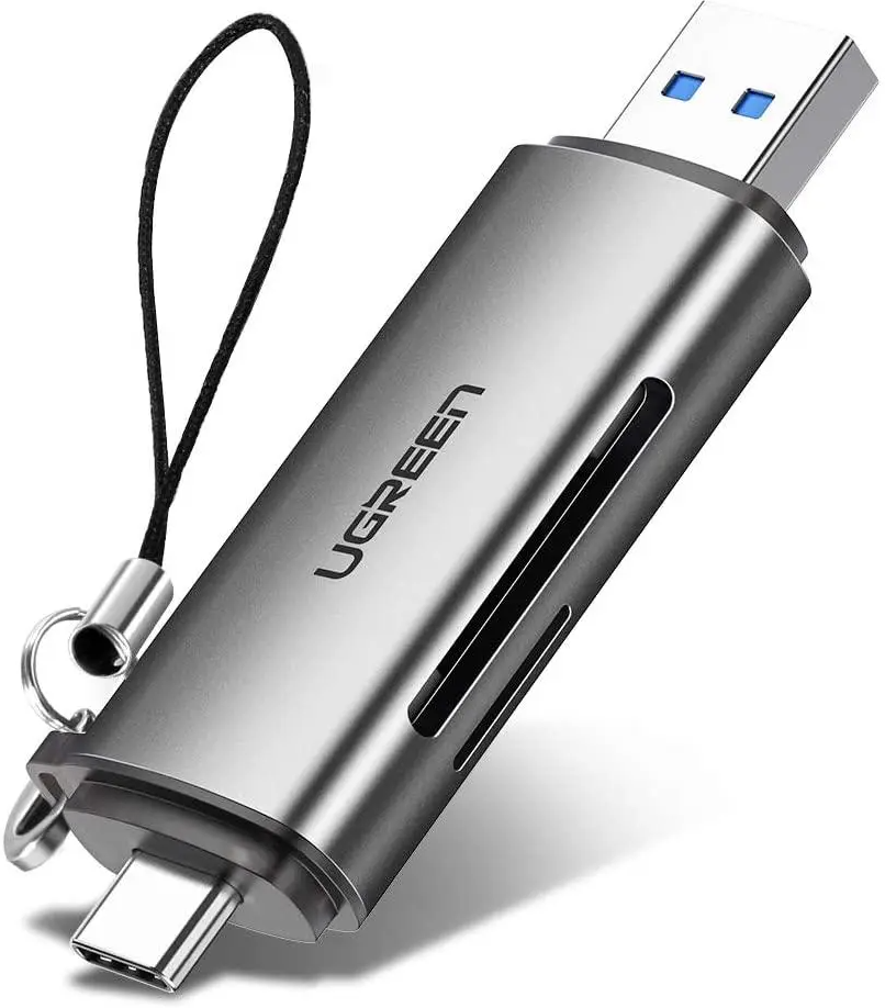 

Картридер Ugreen USB Type C USB 3.0 OTG адаптер (CM185), Серый