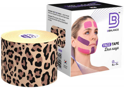 

Тейп для лица BB FACE TAPE 5 см × 5 м хлопок леопард