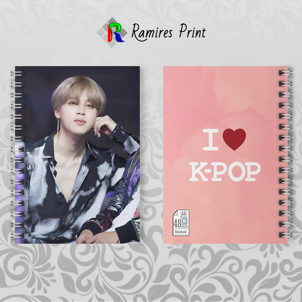 

Блокнот А6 пружина 48 л. клетка K-Pop BTS 035