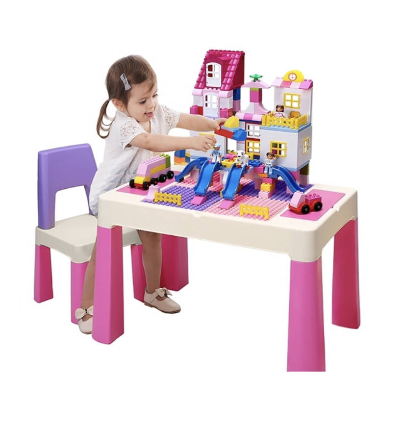 

Детский функциональный столик и стульчик Poppet 5 в 1 розовый