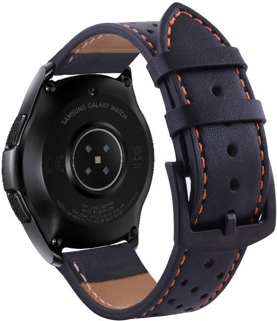 

Кожаный ремешок Classico для Galaxy Watch 42mm Black Orange