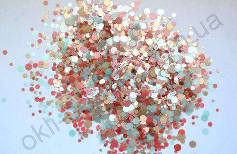 

Конфетти для дизайна ногтей №17, Разные цвета