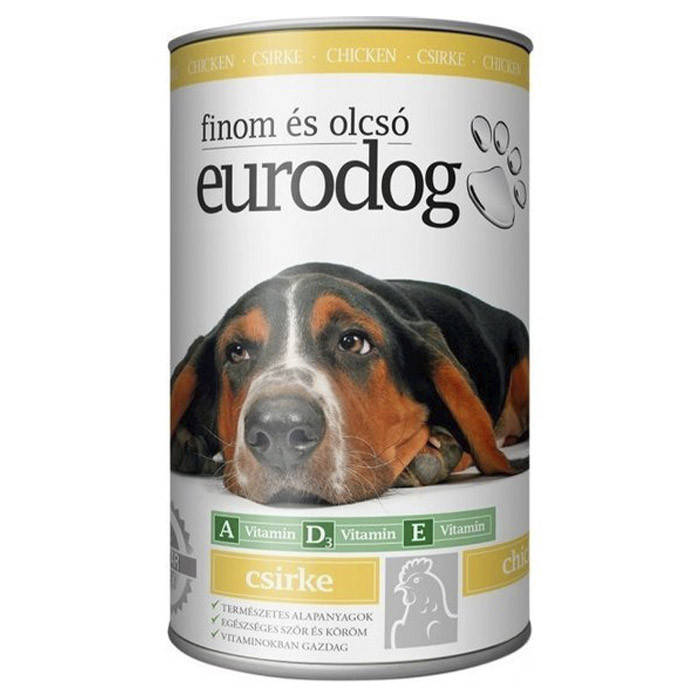 

Консерва для собак EuroDog со вкусом курицы 415г