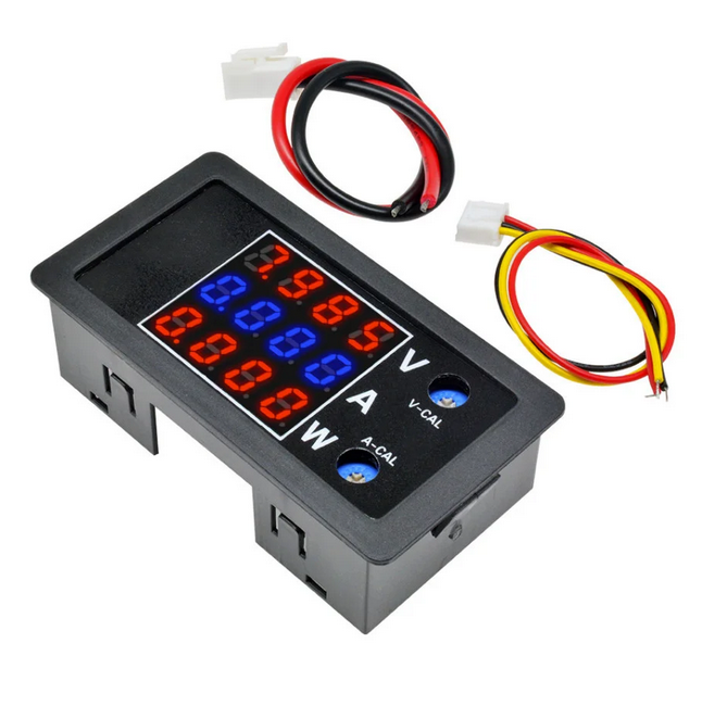

Вольтметр+Амперметр+Ваттметр 0-100V / 10А DC RBR