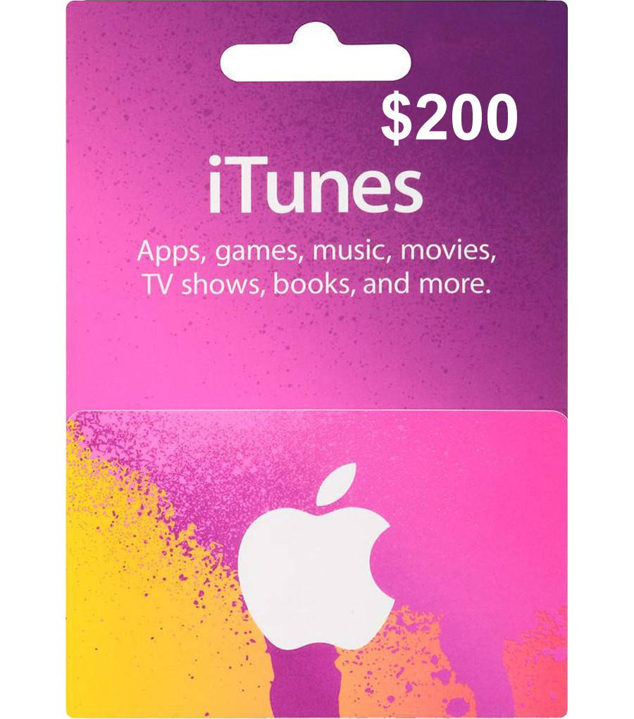 

Подарочная карта iTunes Apple / App Store Gift Card 200 usd US-регион