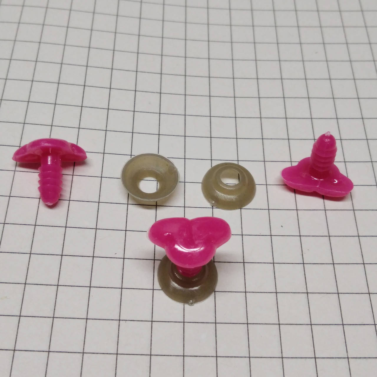 

Носик фигурный " котик " 17*12 мм розовый безопасный для игрушек