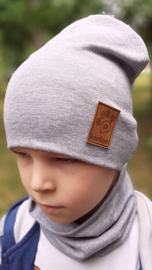 

Демисезонная Шапка для Мальчика - Комплект серый 52-56, Светло-серый