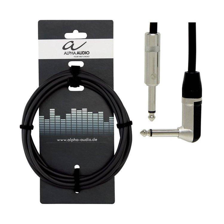 

Кабель (гитарный) инструментальный Alpha Audio mono jack /mono jack jack (угол 3м)
