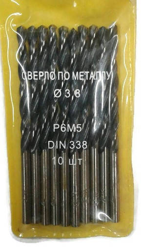 

3,8х43х75 10шт сверла по металлу Werk HSS-R