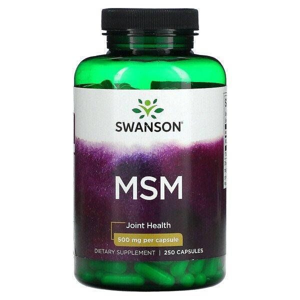 

МСМ, для здоровья суставов, Swanson, 500 мг, 250 капсул (SWV-01653)