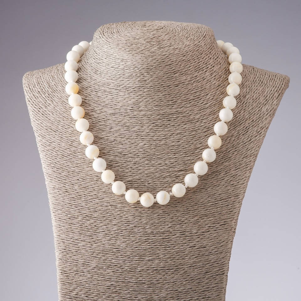 

Бусы Перламутр Баламут гладкий шарик d-10мм L-45см