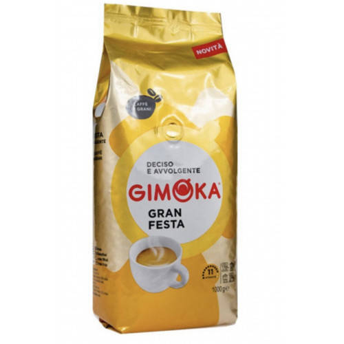 

Кофе зерновой Gimoka Gran Festa (Джимока), смесь робусты и арабики, 1 кг, Италия