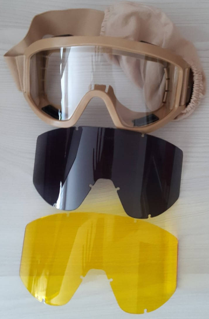 

Окуляри тактичні (3 лінзи) койот