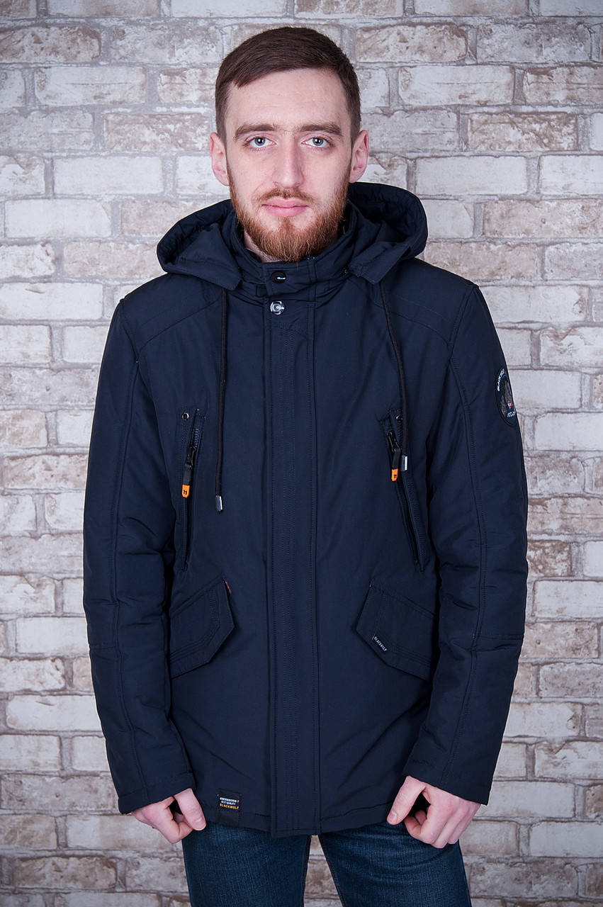 

Чоловіча демісезонна куртка, синього кольору