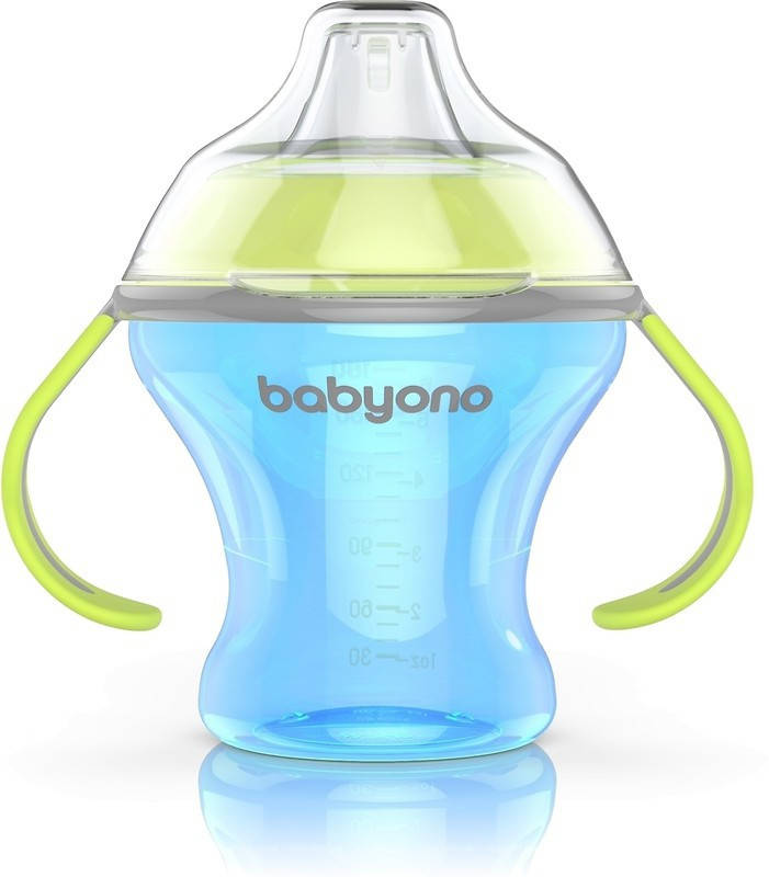 

Кружка-непроливайка с мягким носиком 180 мл NATURAL NURSING BabyOno (1456) Синя з зеленим, Оранжевый