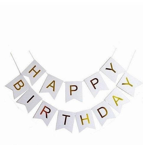 

Гирлянда флажки "Heppy Birthday" цвет белый 3 метра.