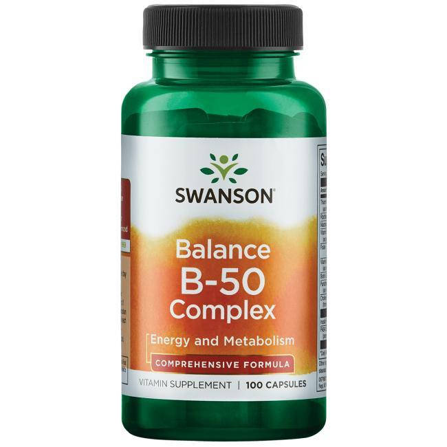

Swanson Premium Balance B-50 Complex Витамины группы В , высокое содержание + холин, инозитол, ПАБК 100 капс