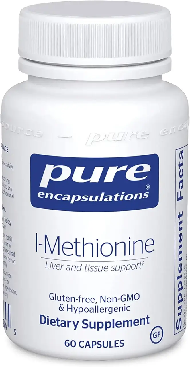 

L-метионин, l-Methionine, Pure Encapsulations, 60 капсул (PE-00184)