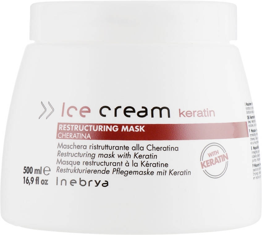 

Восстанавливающая маска с кератином Inebrya Ice Cream Keratin Restructuring Mask 500 мл