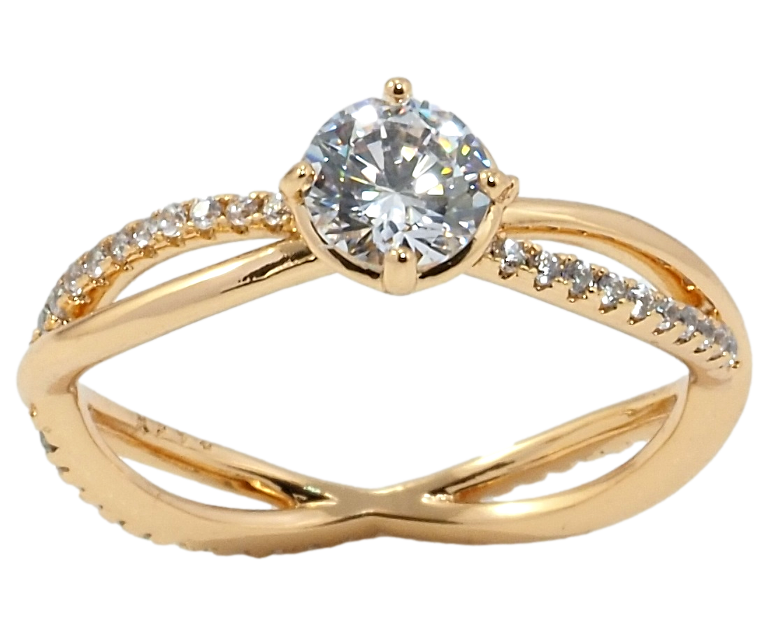 

Кольцо Xuping Позолота 18K "Фианит" р.17,17.5,18.5,19
