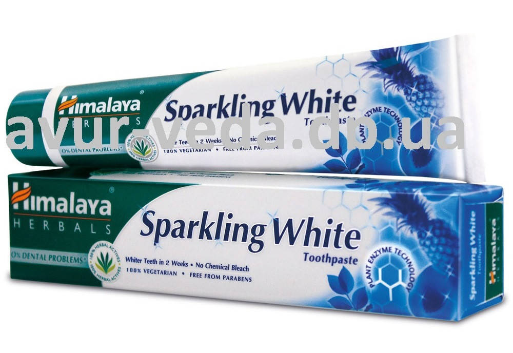 

Зубна паста відбілююча Хімалая 80г, Himalaya Sparkling White toothpaste, Зубная паста Хималая отбеливающая без