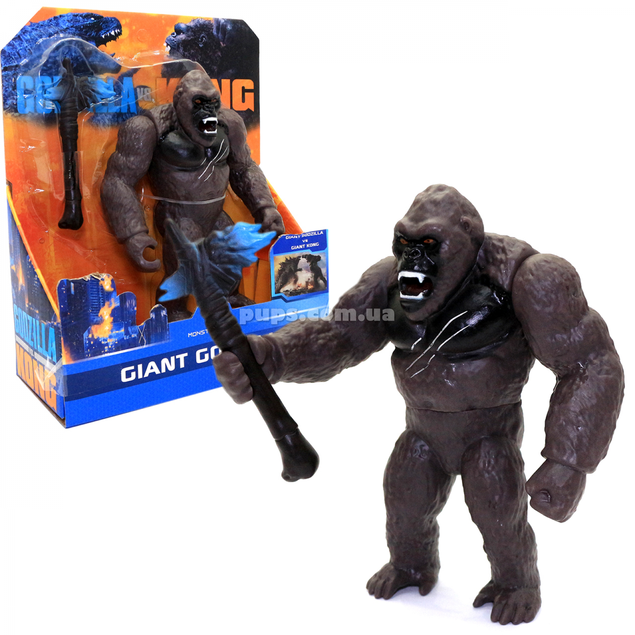 

Игровая фигурка Кинг-Конг с боевым топором «MonsterVerse» Godzilla vs Kong 15*12*5 см (9902)