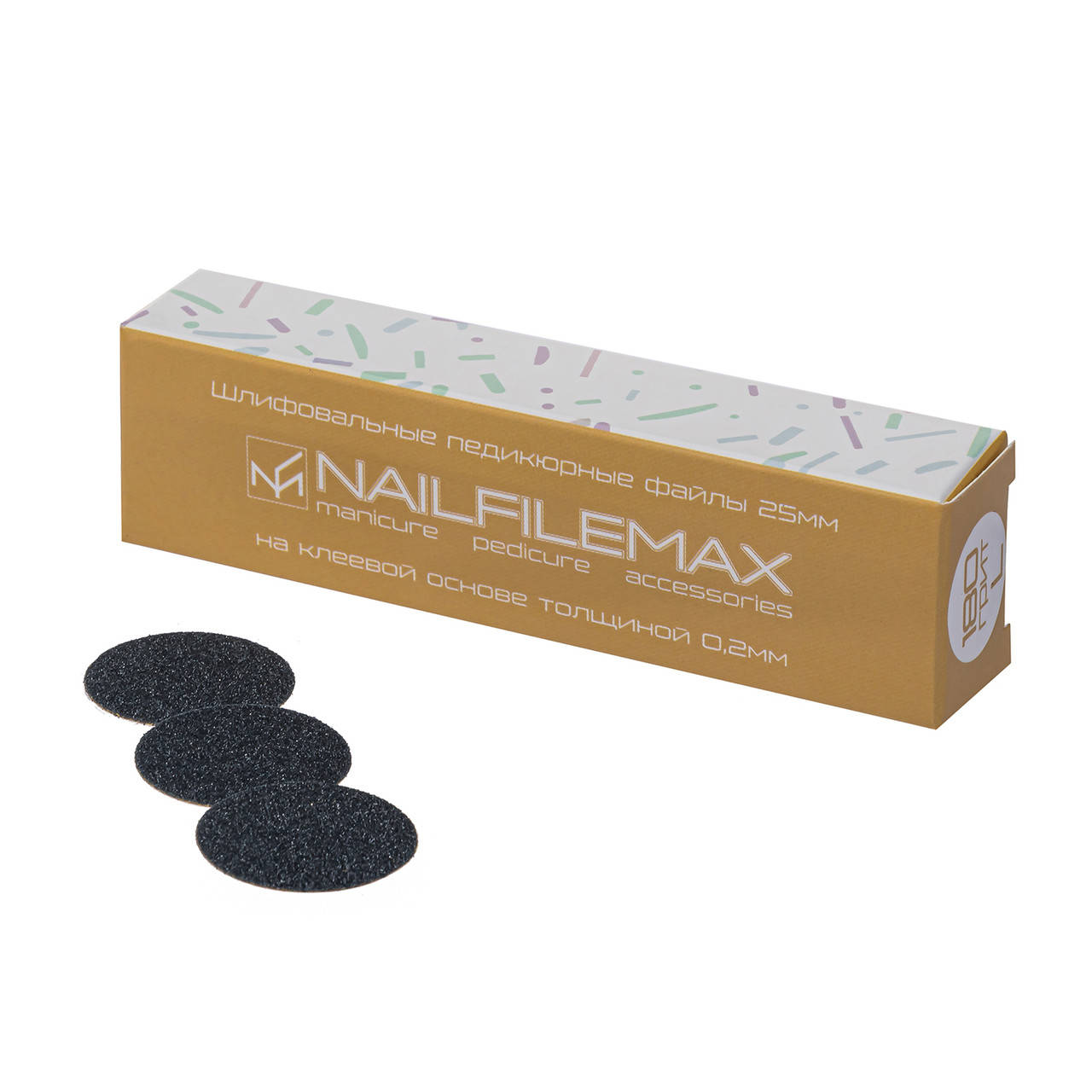 

Змінні файли Nail File Max для педикюрного диску, розмір L, діаметр 25мм, 100 шт./уп., 180 грит