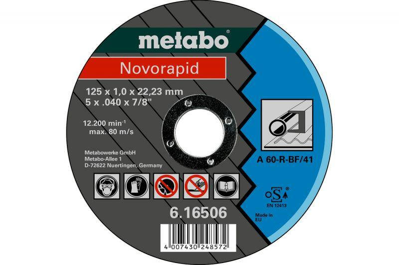

Отрезной круг для металла Metabo 125 х 1,0 х 22 мм Novorapid