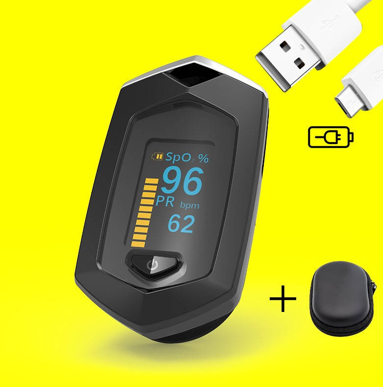 

Пульсоксиметр на палец Boxym oSport перезаряжаемый пальчиковый пульсометр измерение кислорода в крови.