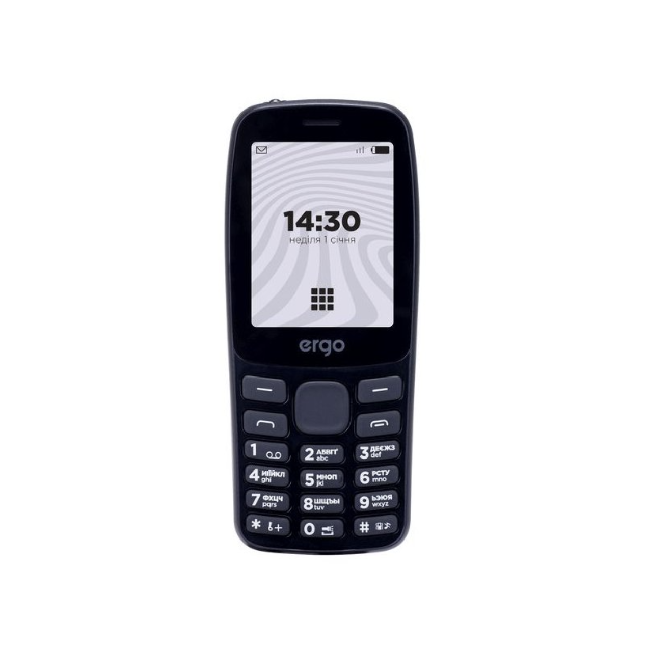 

Мобильный телефон Ergo B241 Dual Sim Black, Черный
