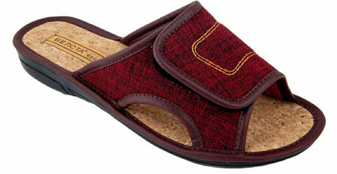 

Тапки домашние на липучке р.36. Тапки женские удобные. Тапочки на широкую ногу