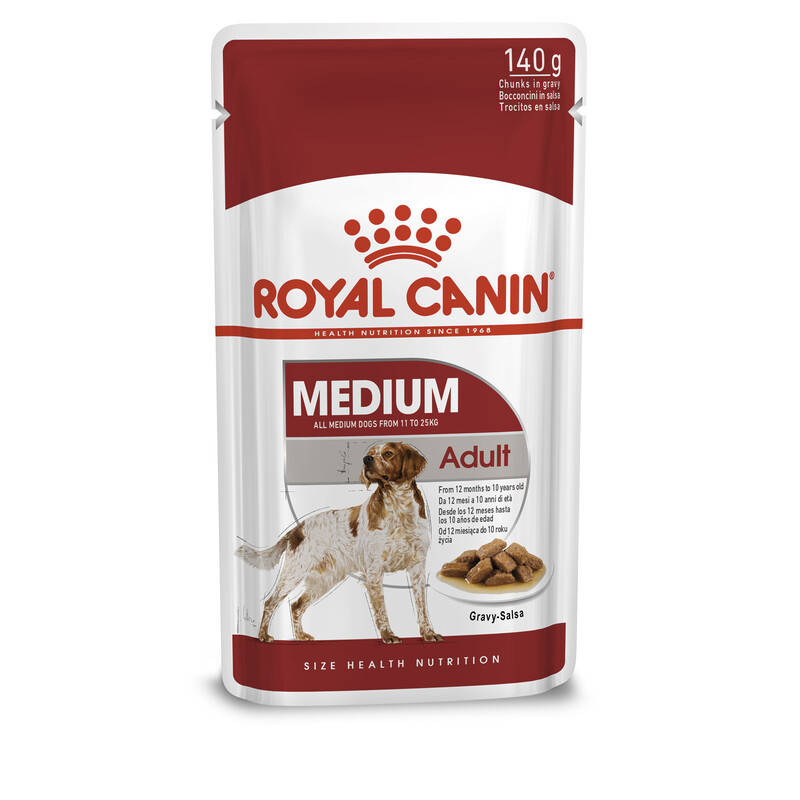 

Влажный корм для собак Royal Canin Medium Adult кусочки в соусе 140 г Акция