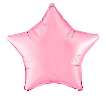 

Звезда фольгированная металлик 18"/45см.(для надува воздухом)- Персиково-Розовый