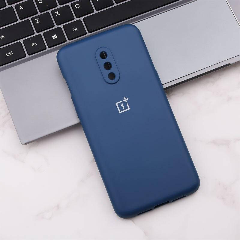 

Силиконовый чехол для OnePlus 6T Синий микрофибра soft touch