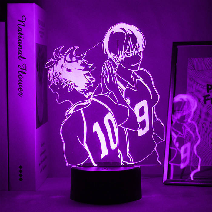 

Настольный светильник-ночник Волейбол Хината и Кагеяма - Haikyuu!! 16 цветов 3D USB (13138)